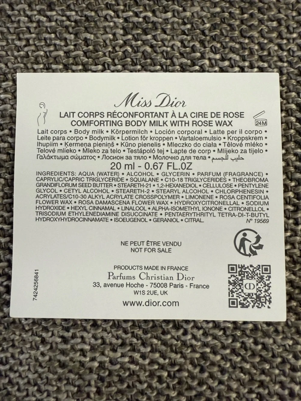 Miss Dior Body Lotion Set Travel Miniature New Authentic - Picture 15 of 17